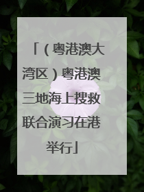 （粤港澳大湾区）粤港澳三地海上搜救联合演习在港举行