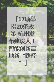 17项举措20条政策 杭州发布建设人工智能创新高地新“路径”