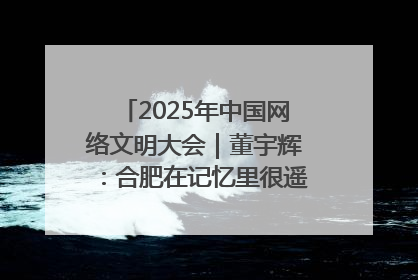 2025年中国网络文明大会｜董宇辉：合肥在记忆里很遥远也很亲切