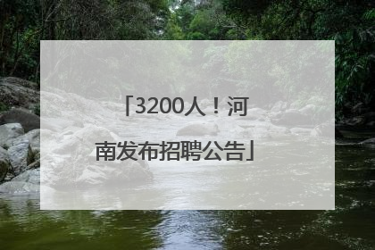 3200人！河南发布招聘公告