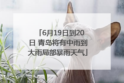 6月19日到20日 青岛将有中雨到大雨局部暴雨天气