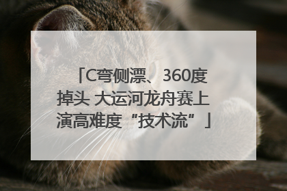 C弯侧漂、360度掉头 大运河龙舟赛上演高难度“技术流”